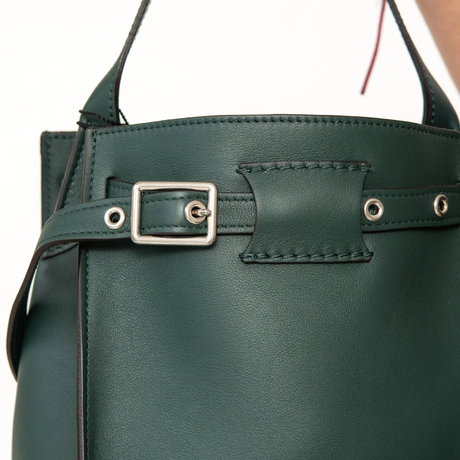 **UNUSED** Celine  Green Leather Bucket Bag