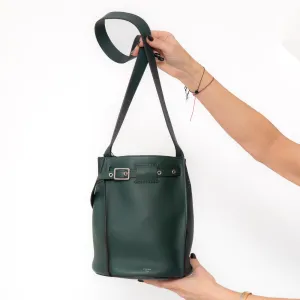 **UNUSED** Celine  Green Leather Bucket Bag