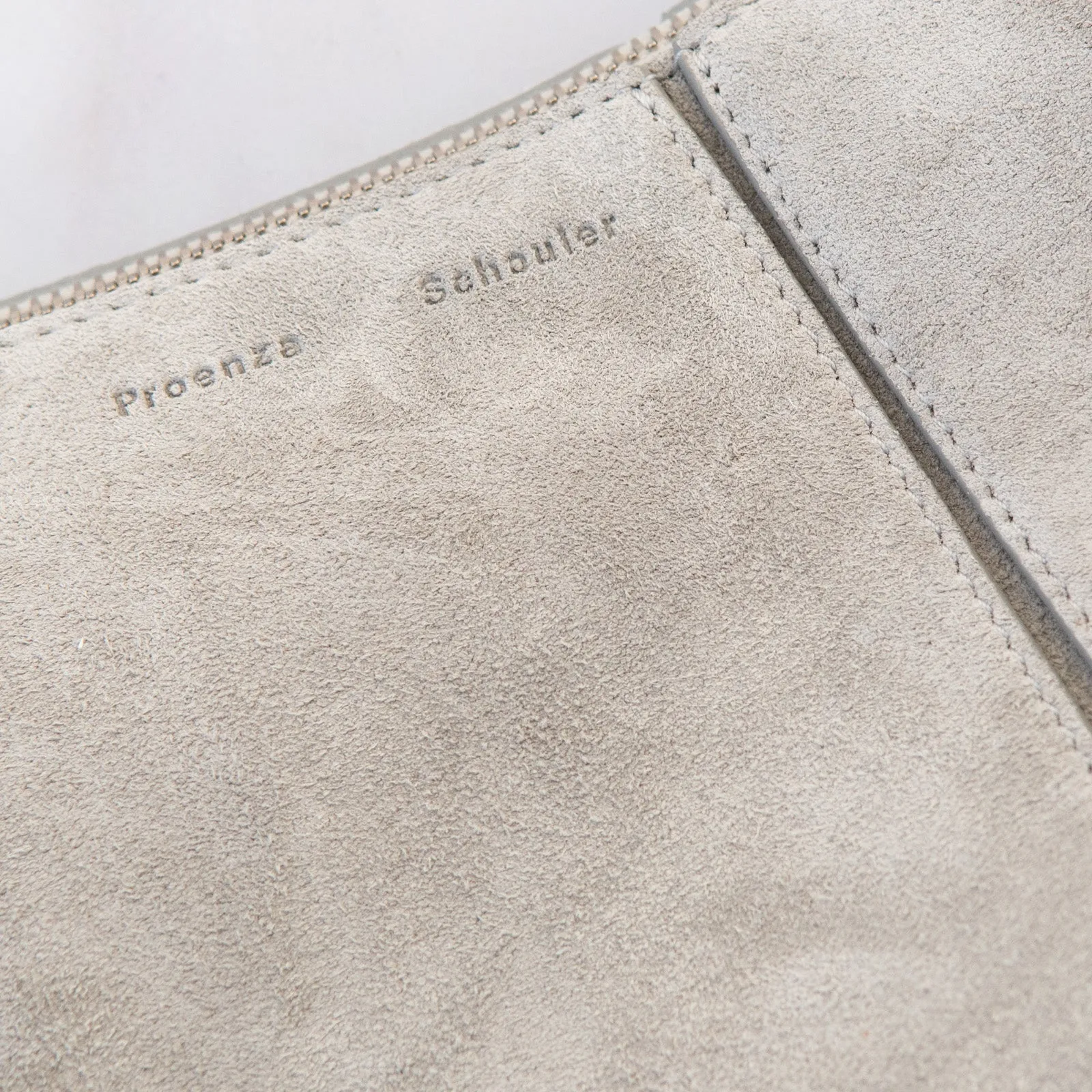 **UNUSED** Proenza Schouler Slide Grey Suede Shoulder Bag