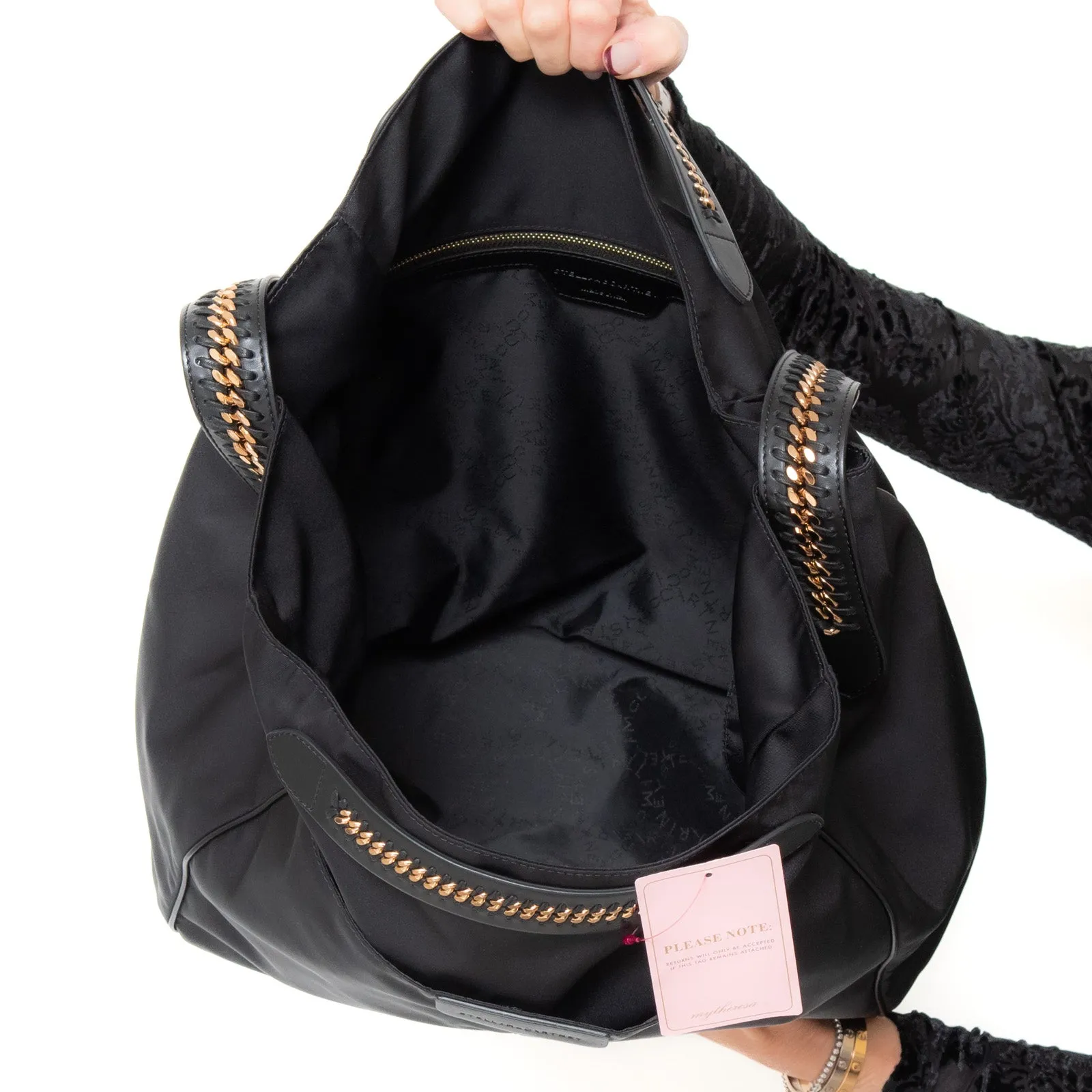 **UNUSED** Stella McCartney Black Nylon Oversized Bag