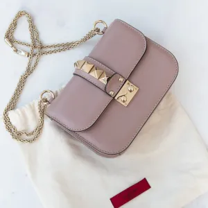Valentino Garavani Rockstud Glamlock Blush Pink Bag