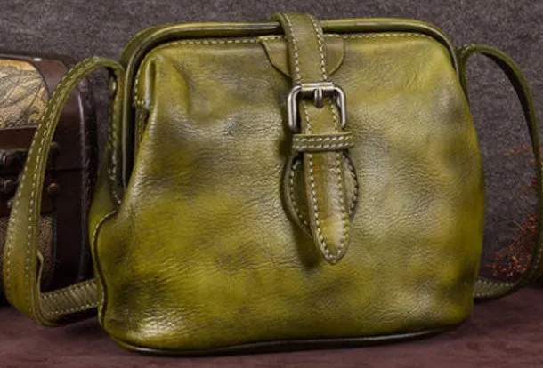 Vintage Leather Doctor Crossbody Bag Shoulder Bag Purse For Women