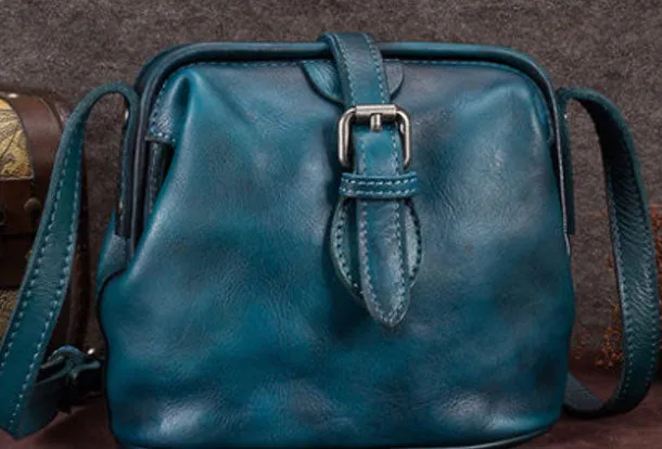 Vintage Leather Doctor Crossbody Bag Shoulder Bag Purse For Women