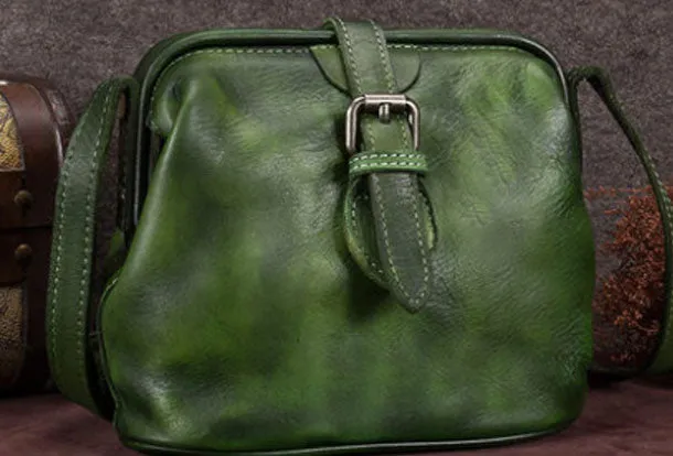 Vintage Leather Doctor Crossbody Bag Shoulder Bag Purse For Women