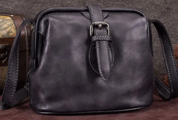 Vintage Leather Doctor Crossbody Bag Shoulder Bag Purse For Women