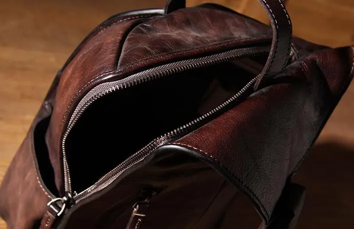 Vintage Leather Mens Cool Sling Bag Sling Shoulder Bag Chest Bag for men