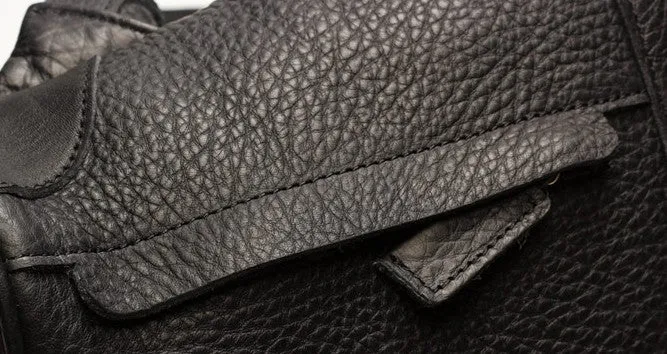 Vintage LEATHER WOMEN Doctor Backpack Purses Black School Backpacks FOR WOMEN