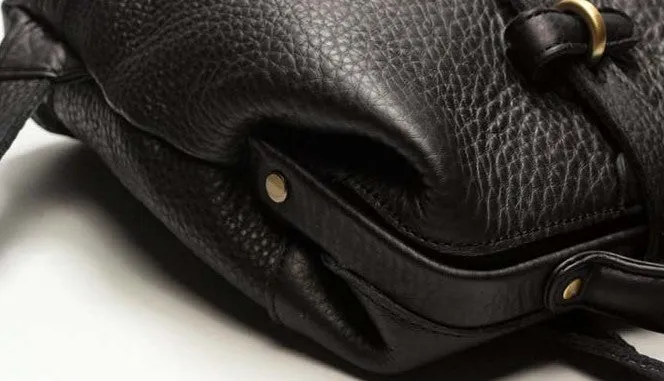 Vintage LEATHER WOMEN Doctor Backpack Purses Black School Backpacks FOR WOMEN