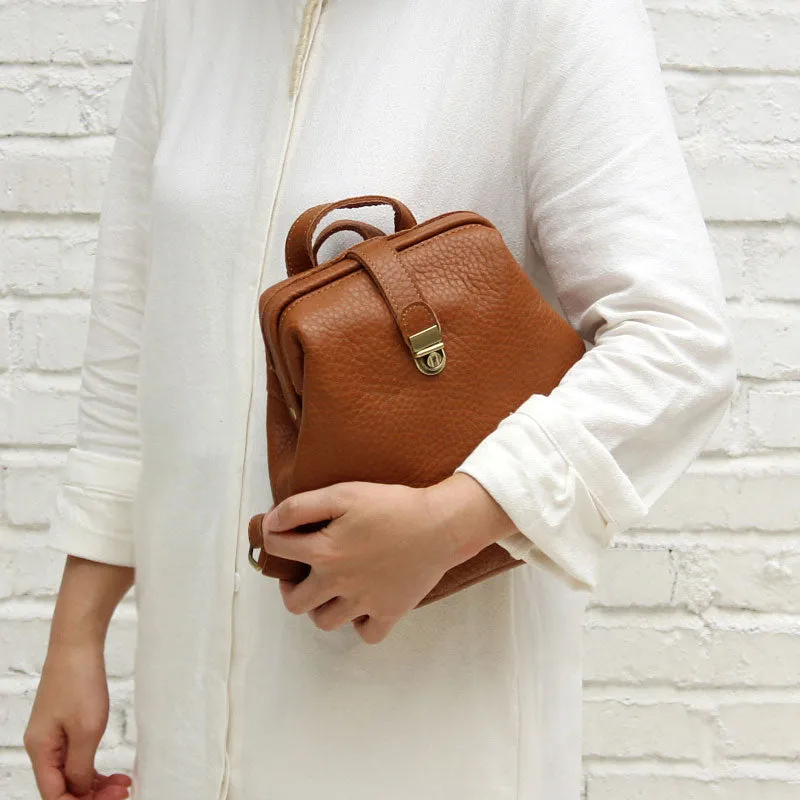 Vintage LEATHER WOMEN Doctor Backpacks Purses Cute School Backpacks FOR WOMEN