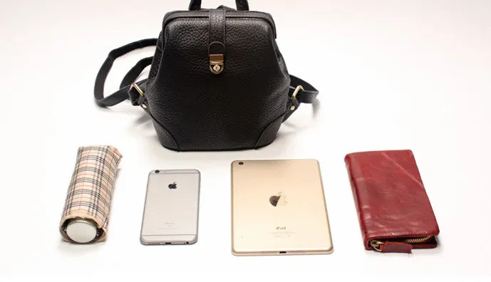 Vintage LEATHER WOMEN Doctor Backpacks Purses Cute School Backpacks FOR WOMEN