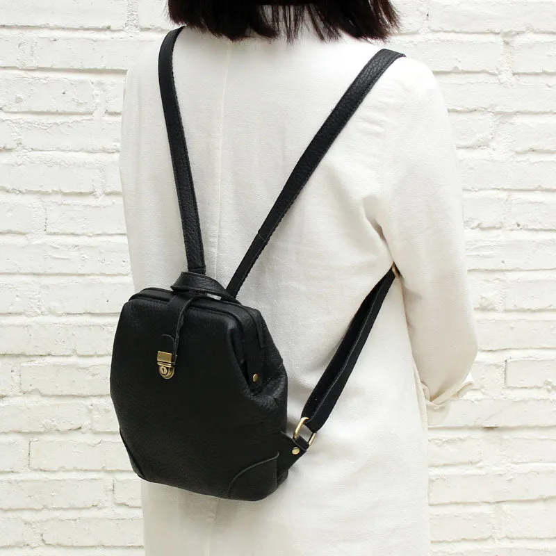 Vintage LEATHER WOMEN Doctor Backpacks Purses Cute School Backpacks FOR WOMEN