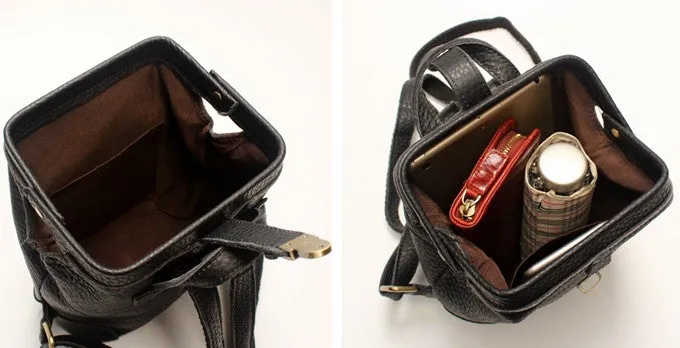Vintage LEATHER WOMEN Doctor Backpacks Purses Cute School Backpacks FOR WOMEN