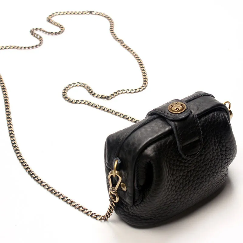 Vintage LEATHER WOMEN Mini Doctor Purse Chain SHOULDER BAG Purses FOR WOMEN