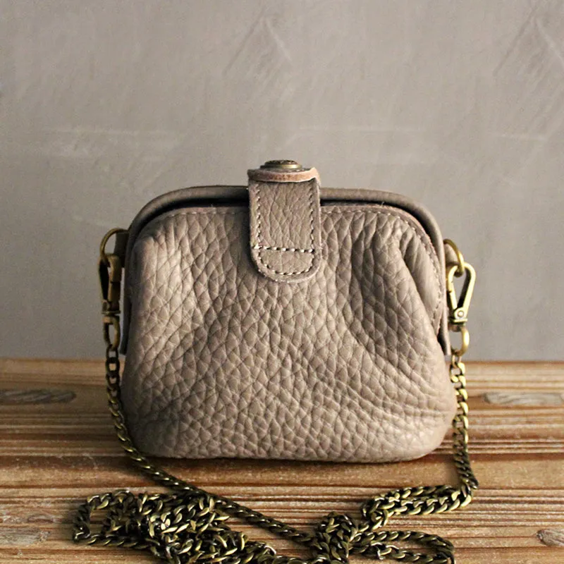 Vintage LEATHER WOMEN Mini Doctor Purse Chain SHOULDER BAG Purses FOR WOMEN