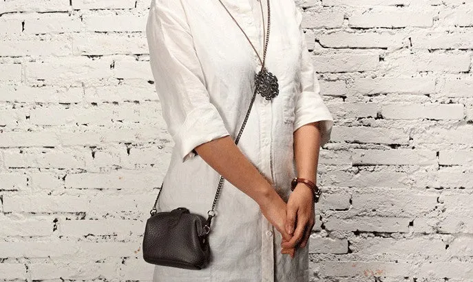 Vintage LEATHER WOMEN Mini Doctor Purse Chain SHOULDER BAG Purses FOR WOMEN