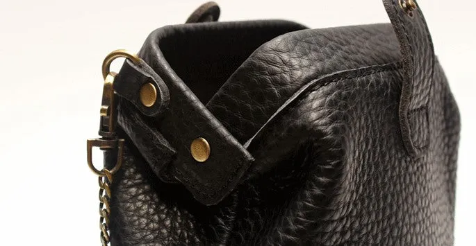 Vintage LEATHER WOMEN Small Doctor Purse Chain SHOULDER BAG Purses FOR WOMEN