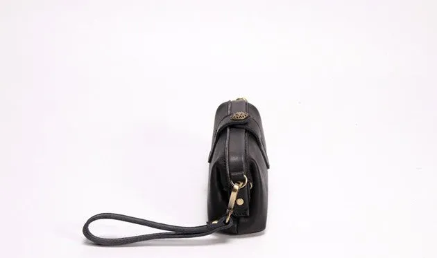 Vintage LEATHER Womens Wristlet Bag Doctor Long Wallet Mini Shoulder Bag FOR Women