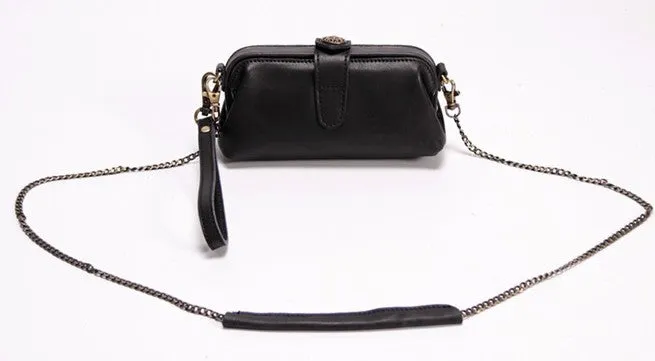 Vintage LEATHER Womens Wristlet Bag Doctor Long Wallet Mini Shoulder Bag FOR Women