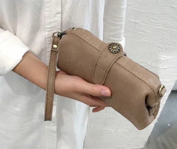 Vintage LEATHER Womens Wristlet Bag Doctor Long Wallet Mini Shoulder Bag FOR Women