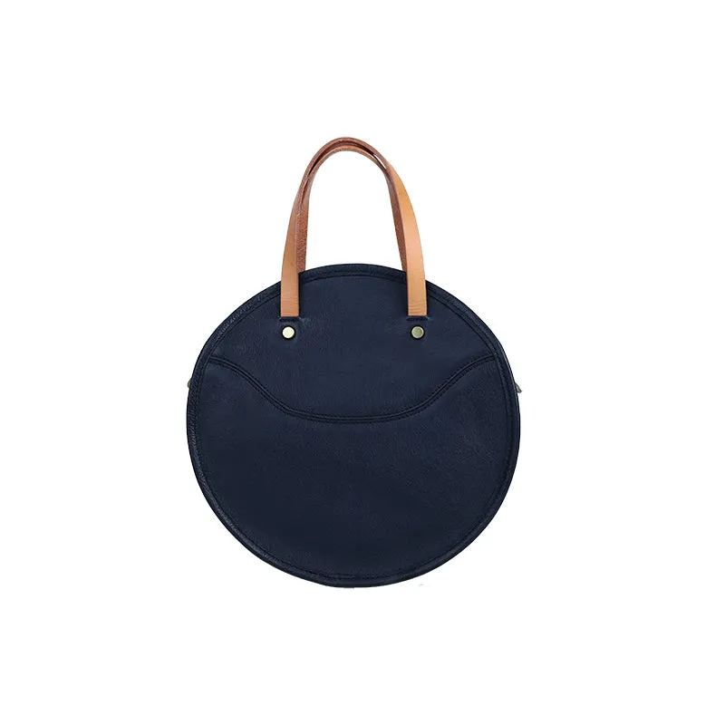 Vintage Womens Green Leather Round Handbag Purses Green Round Shoulder Bag Crossbody Purse for Women