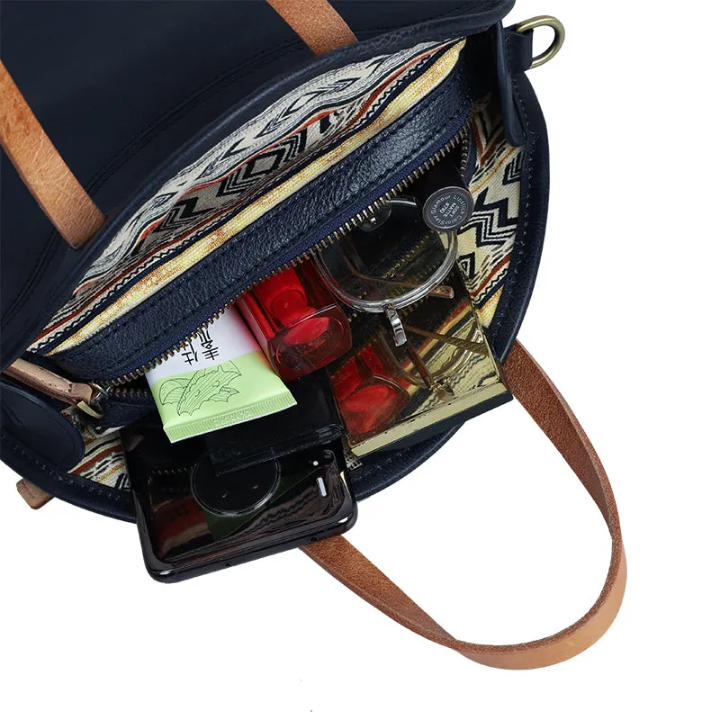 Vintage Womens Green Leather Round Handbag Purses Green Round Shoulder Bag Crossbody Purse for Women