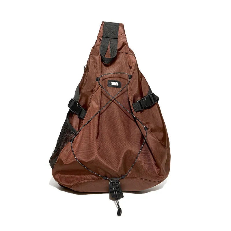 White Large Travel Sling Bag For Men Nylon Large Crossbody Sling Bag One Strap Backpack