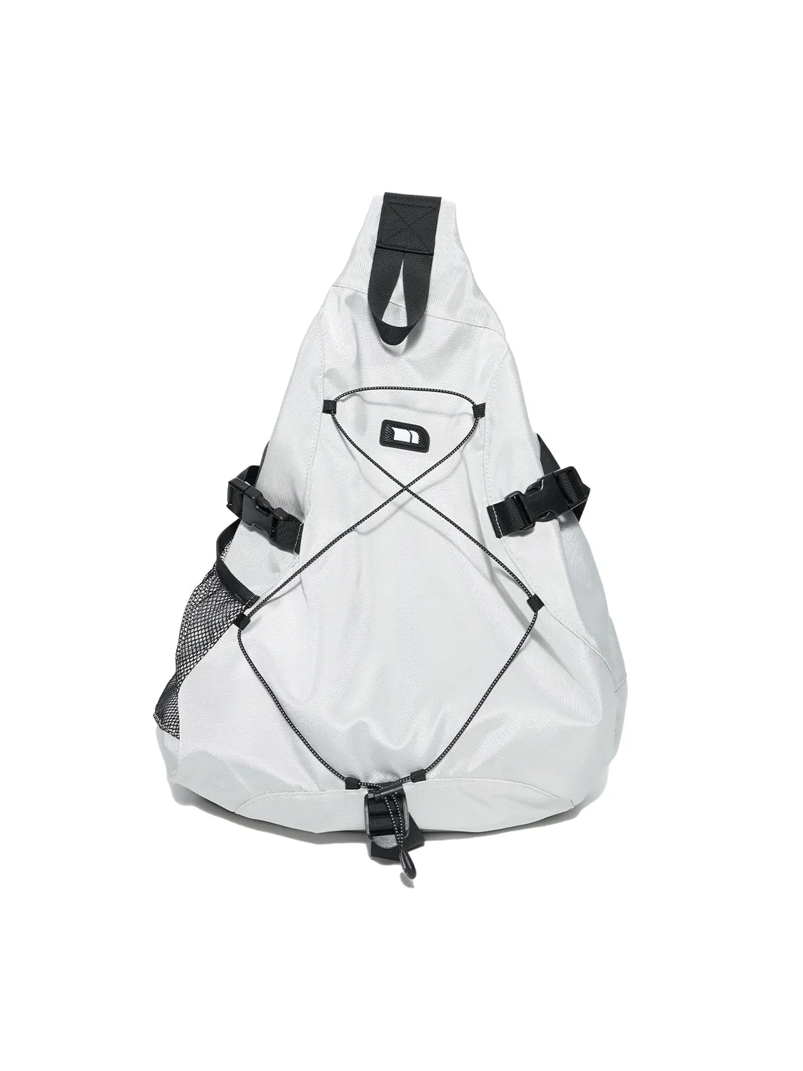 White Large Travel Sling Bag For Men Nylon Large Crossbody Sling Bag One Strap Backpack