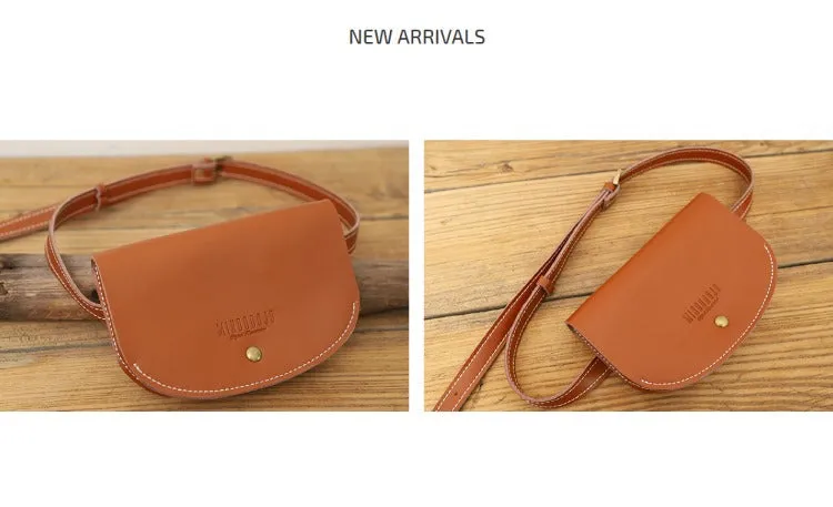 Women Black LEATHER Fanny Pack Cute WOMEN Sling Bag Small Waist BAG FOR WOMEN