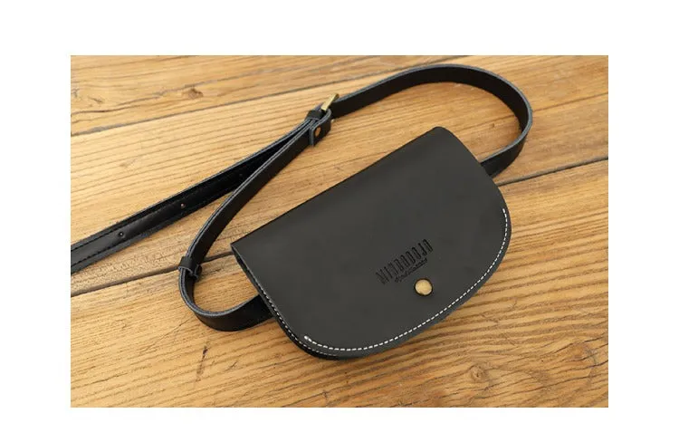 Women Brown LEATHER Fanny Pack Cute WOMEN Sling Bag Small Waist BAG FOR WOMEN