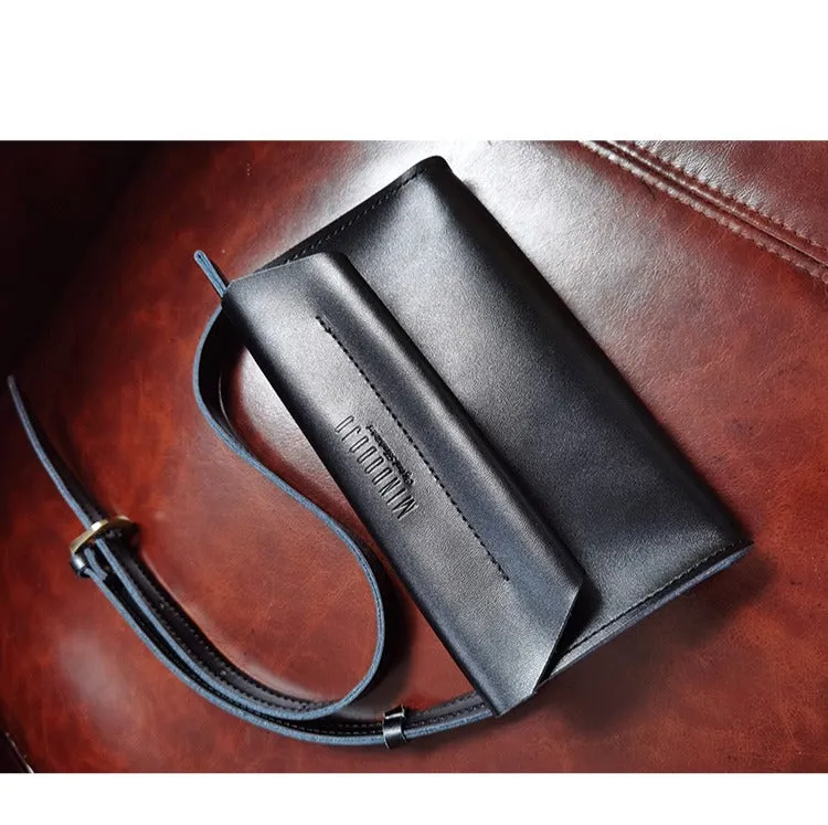 Women LEATHER Fanny Pack Cute WOMEN Black Sling Bag Small Waist BAG FOR WOMEN