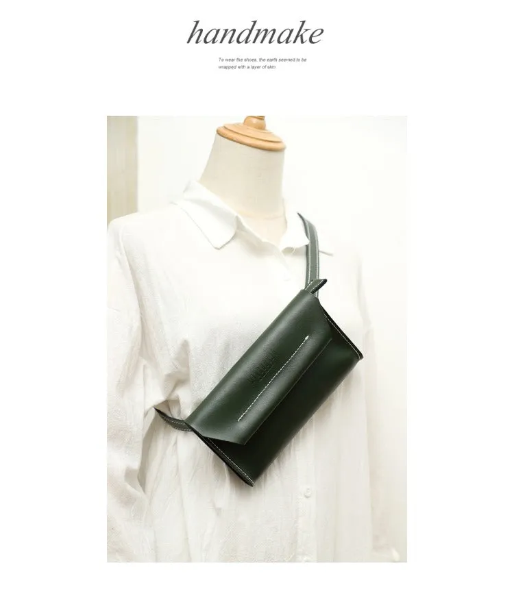 Women LEATHER Fanny Pack Cute WOMEN Black Sling Bag Small Waist BAG FOR WOMEN