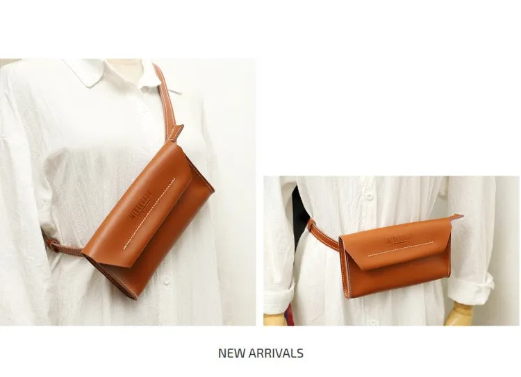 Women LEATHER Fanny Pack Cute WOMEN Black Sling Bag Small Waist BAG FOR WOMEN