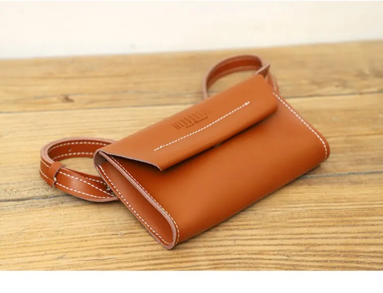 Women LEATHER Fanny Pack Cute WOMEN Black Sling Bag Small Waist BAG FOR WOMEN