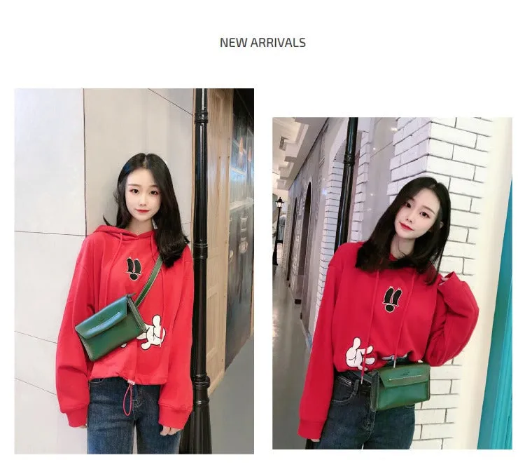 Women LEATHER Fanny Pack Cute WOMEN Green Sling Bag Small Waist BAG FOR WOMEN