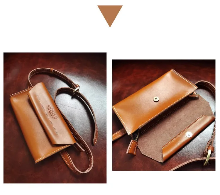 Women LEATHER Fanny Pack Cute WOMEN Green Sling Bag Small Waist BAG FOR WOMEN