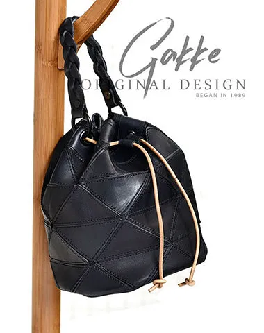 Womens Coffee Leather Bucket Shoulder Bag Purse Vintage Split Joint Barrel Round Handbag Crossbody Purse for Women