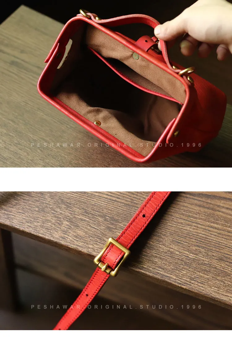 Womens Green Leather Doctor Handbag Purses Classic Handmade Green Doctor Crossbody Purse for Women
