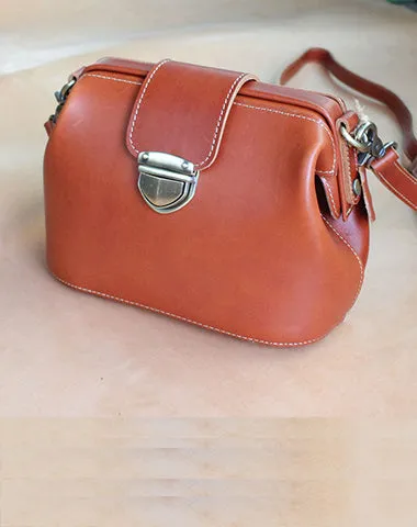Womens Red Leather Doctor Shoulder Purses Claret Doctor Crossbody Purses for Women